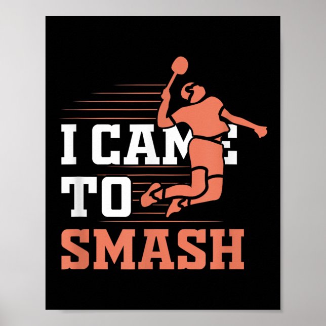 Badminton jag kom till Smash Poster (Framsidan)