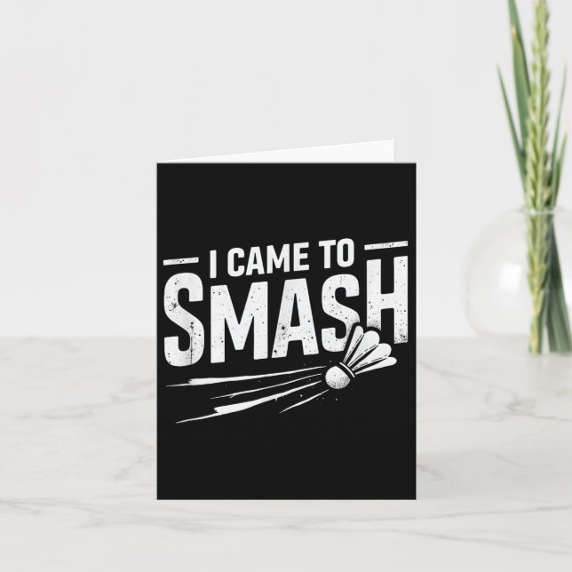 Badminton jag kom till Smash Shuttle Kort (Framsida)