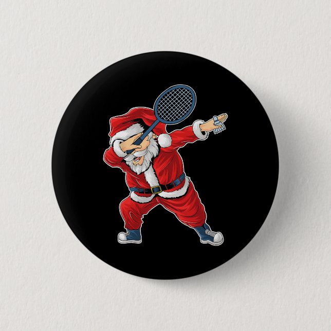 Badminton jul Dabbing Jultomten with Shutt Knapp (Framsida)