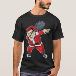Badminton jul dabbing tomte med fjäder t shirt
