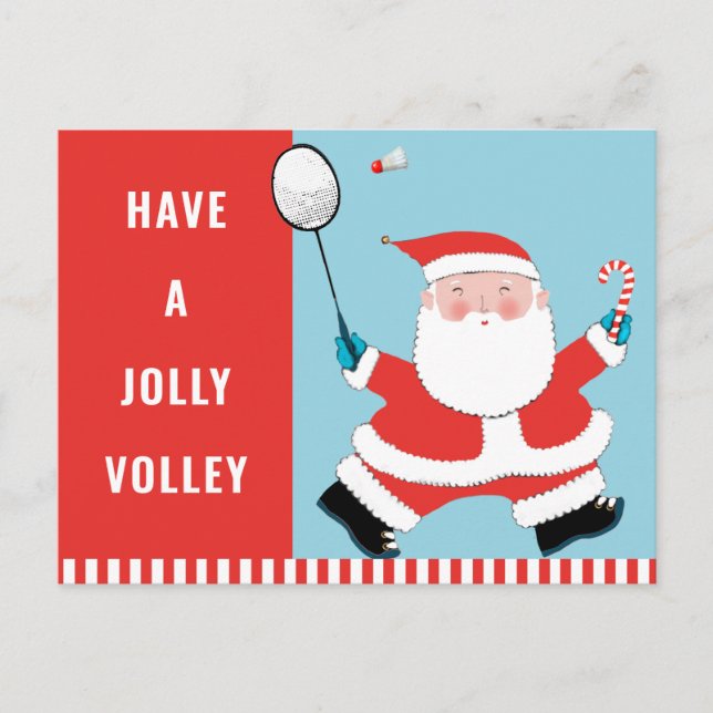 Badminton-jul Helg Vykort (Framsida)