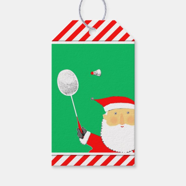 Badminton jul-Helgdag Presentetikett (Framsidan)