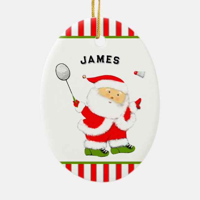 Badminton jul samlarobjekt keramisk prydnad julgransprydnad keramik (Baksidan)