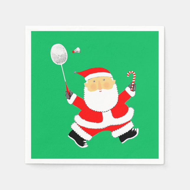 Badminton jul Sports Party Pappersservett (Framsidan)