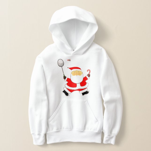 Badminton jul Sweatshirt T Shirt (Laydown)