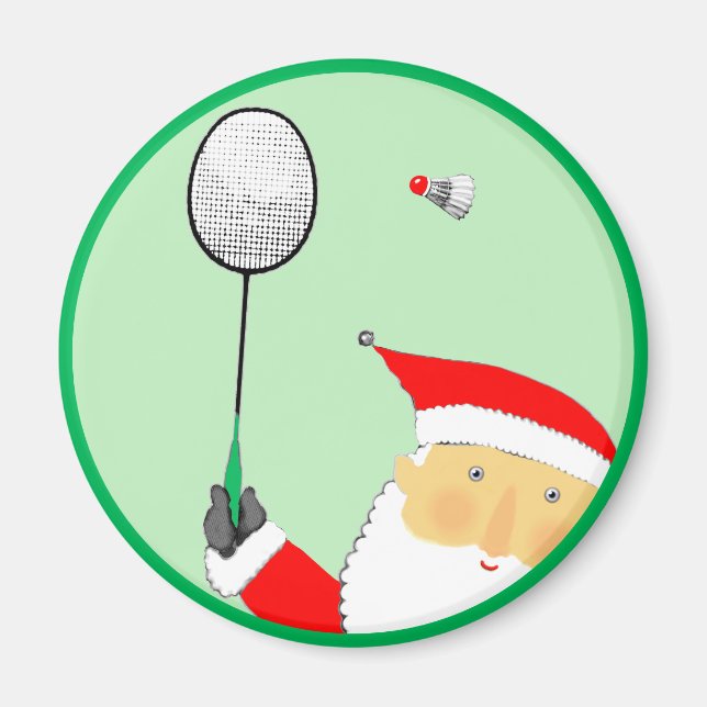 Badminton-julaffären Magnet (Framsidan)