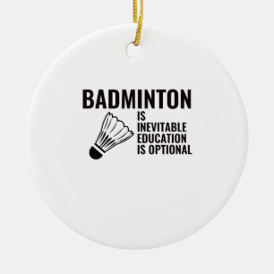 badminton julgransprydnad keramik