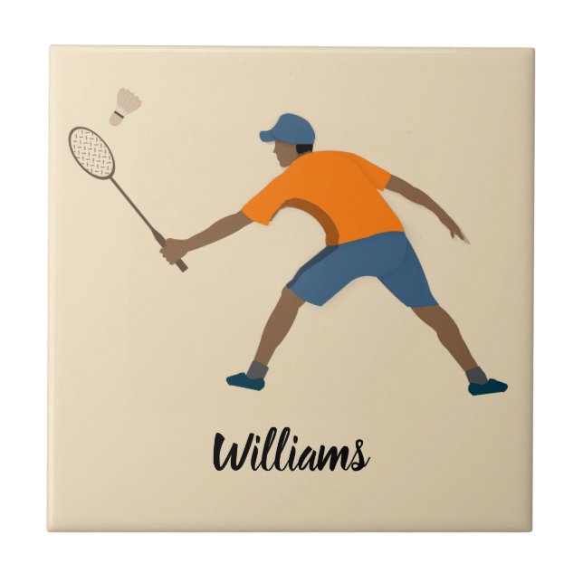 Badminton Kakelplatta (Framsidan)