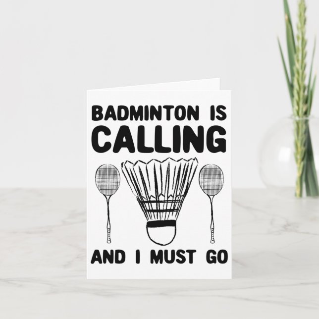 Badminton kallar Badminton Quote Funny Badmint Kort (Framsida)