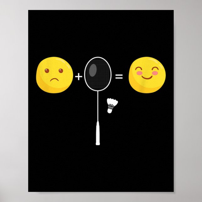 Badminton Kärlek Glad Lagspelare Tränare Rolig Fjä Poster (Framsidan)