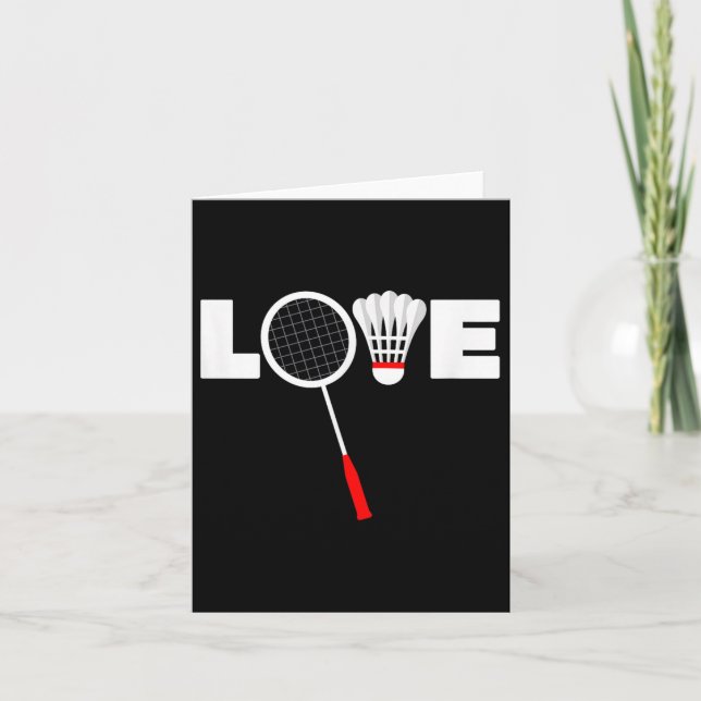 Badminton - Kärlek  Kort (Framsida)