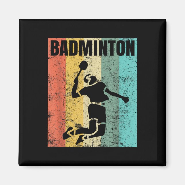 Badminton Kärlek Lag Spelare Tränare  Magnet (Framsidan)