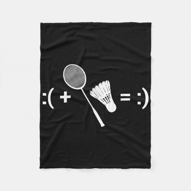 Badminton Kärlek Shuttle Racket Sport Badminton  Fleecefilt (Framsidan)