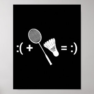 Badminton Kärlek Shuttle Racket Sport Badminton Poster