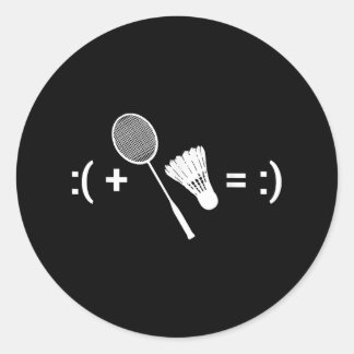 Badminton Kärlek Shuttle Racquet Sport Badminton Runt Klistermärke