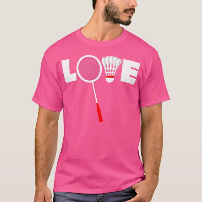 Badminton Kärlek T Shirt (Framsida)