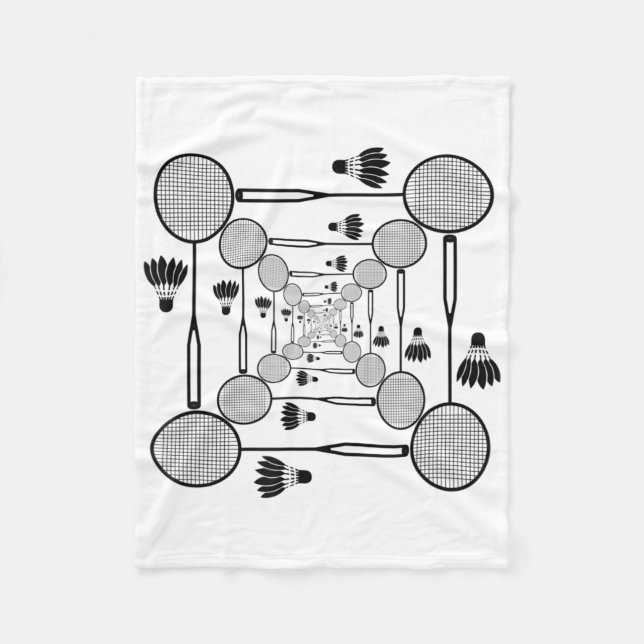 Badminton Kärlek Team Player Coach Fleecefilt (Framsidan)