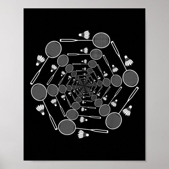 Badminton Kärlek Team Player Coach Poster (Framsidan)