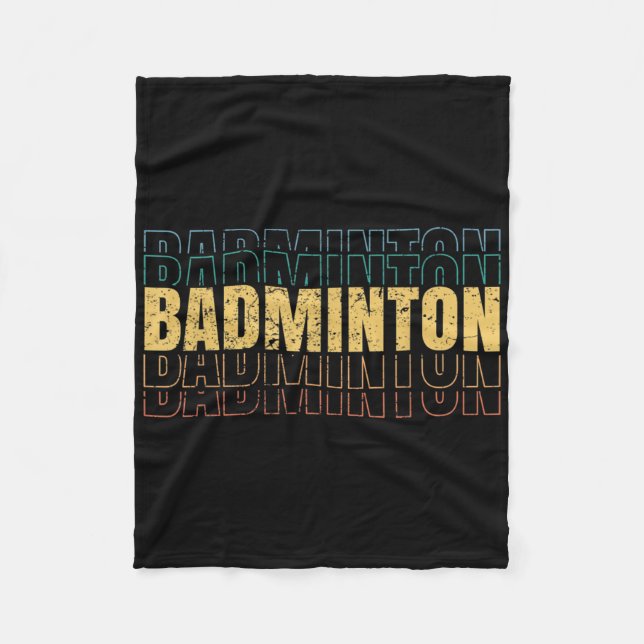 Badminton Kärlek Team Spelare Tränare  Fleecefilt (Framsidan)