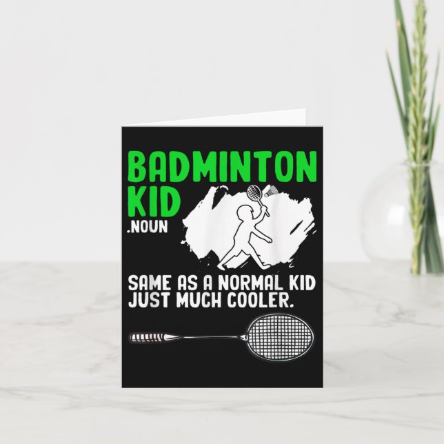 Badminton Kid Rackethjälp Hobby Badminton Spelare Kort (Framsida)