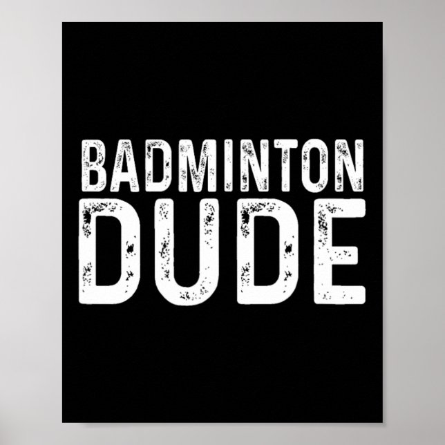 Badminton-killen Distress Sports Racket High Schoo Poster (Framsidan)