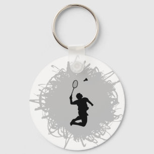 Badminton klottrar stil nyckelring