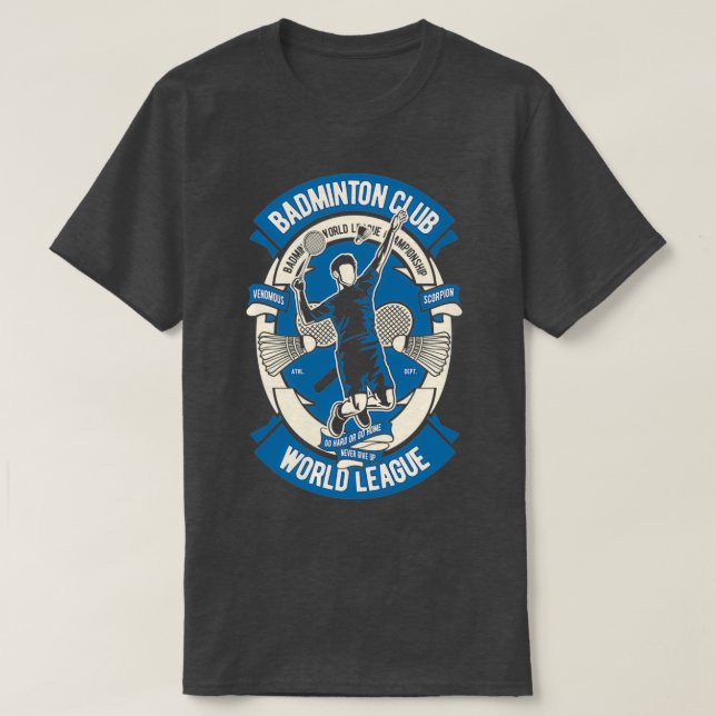Badminton Klubb Vintage Design T T Shirt (Design framsida)