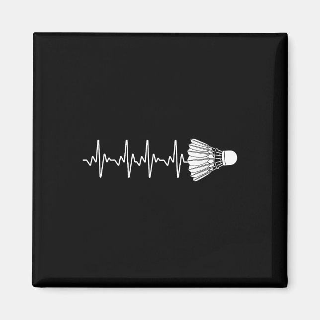 Badminton konst för män kvinnor Badminton Älskare  Magnet (Framsidan)