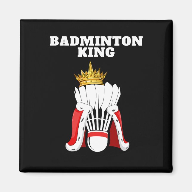 Badminton Kung Manar Badminton Player Shirt Boys B Magnet (Framsidan)