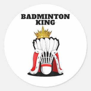 Badminton Kung _ Manar Badminton Player Shirt Boys Runt Klistermärke
