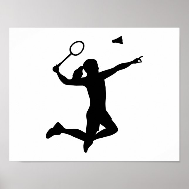 Badminton kvinnlig flicka poster (Framsidan)