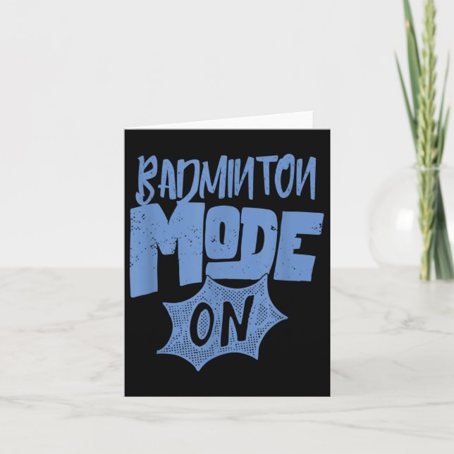 Badminton-läge På Rolig Badmintonspelare  Kort (Framsida)