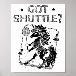 Badminton-läge På Shuttle Racket Poster