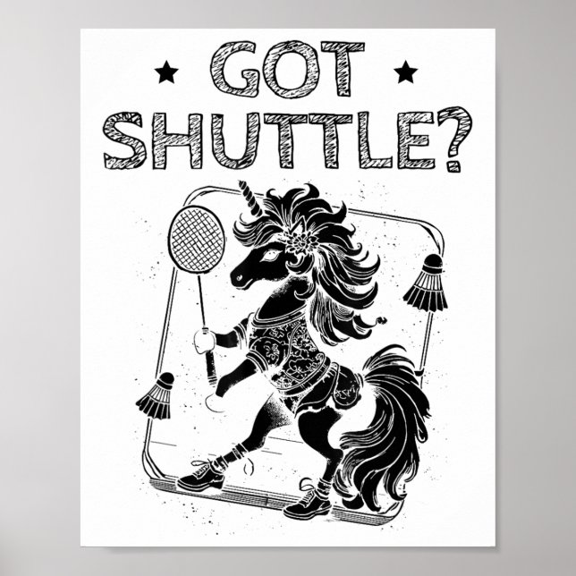 Badminton-läge På Shuttle Racket  Poster (Framsidan)