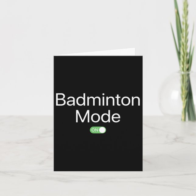 Badminton-läge På Sport Atlet Smartphone Design Kort (Framsida)