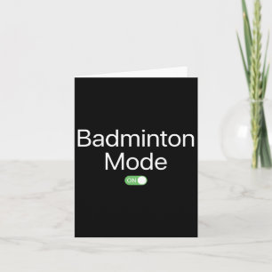 Badminton-läge På Sport Atlet Smartphone Design Kort