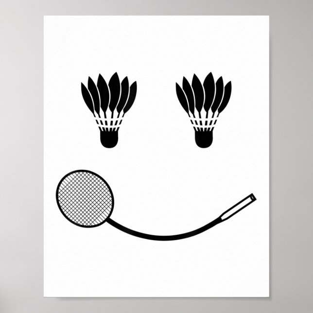 Badminton Leende Kärlek Lag Spelare Tränare  Poster (Framsidan)