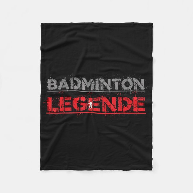 Badminton Legend Funny Badminton Gift Shuttle Fleecefilt (Framsidan)