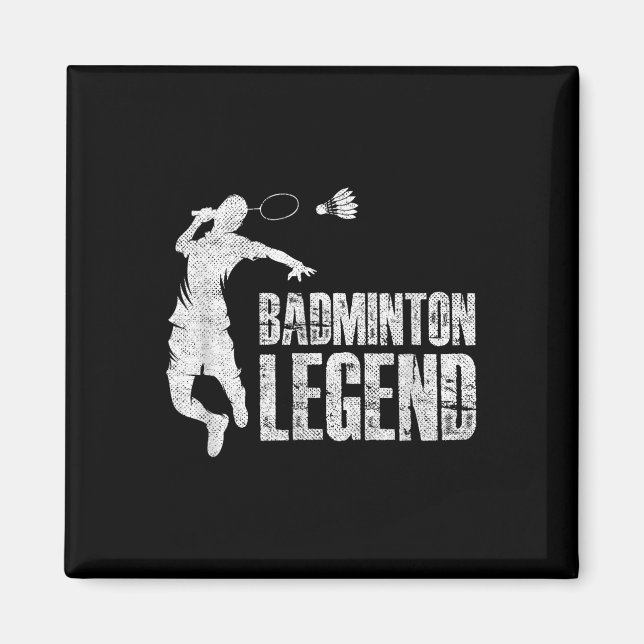 Badminton Legend _ Racket Shuttle _ Badminton Play Magnet (Framsidan)