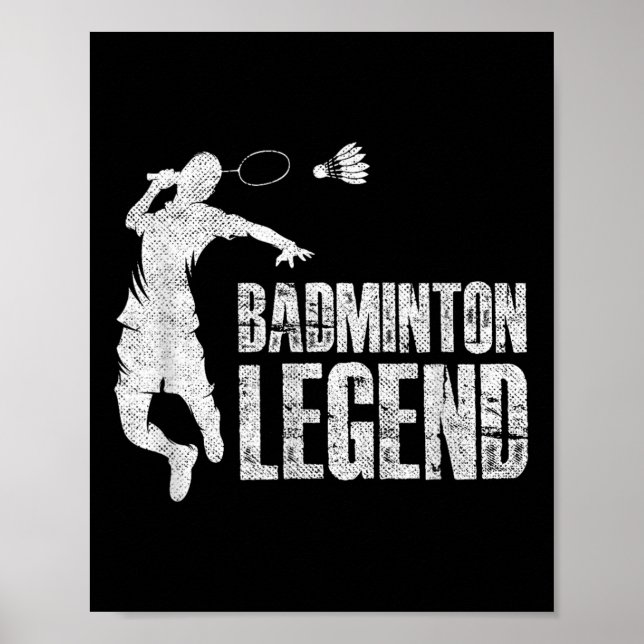 Badminton Legend _ Racket Shuttle _ Badminton Play Poster (Framsidan)
