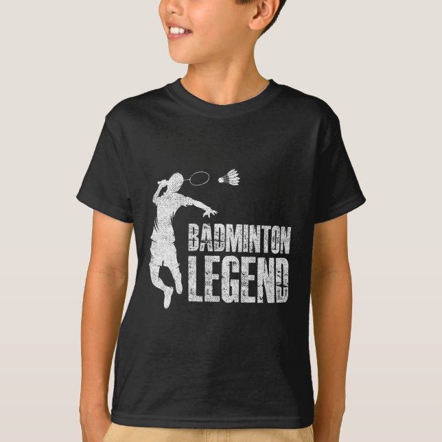 Badminton Legend Racket Shuttle Badminton Player T Shirt (Framsida)