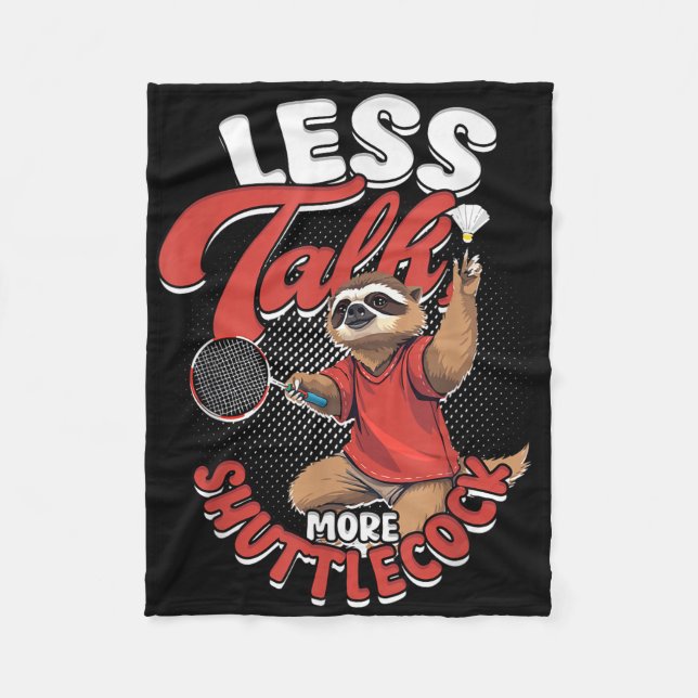 Badminton Less Talk More Shuttle Fleecefilt (Framsidan)