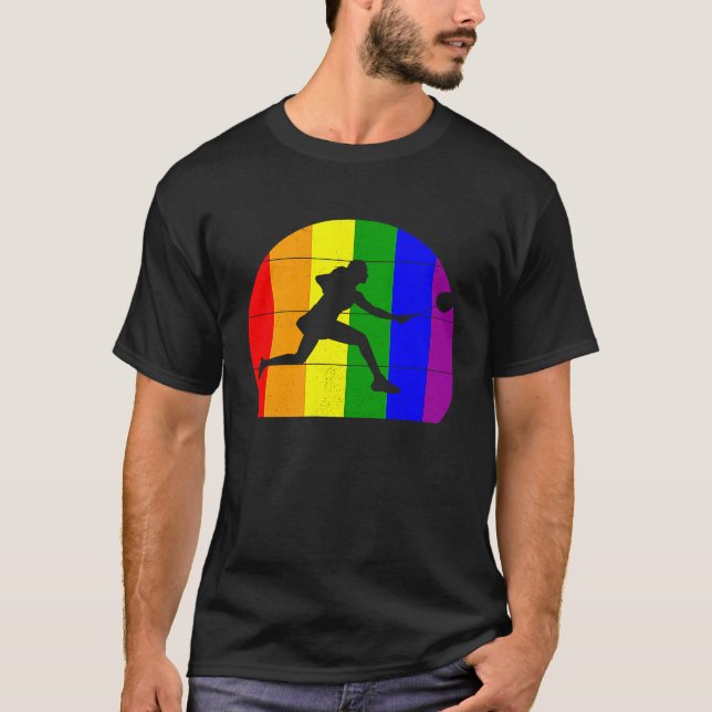 Badminton LGBTQ  lesbian girls women gay players s T Shirt (Framsida)
