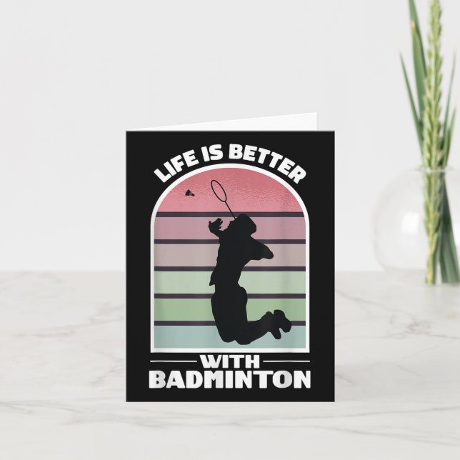 Badminton Life Funny Shuttle Retro-spel Kort (Framsida)