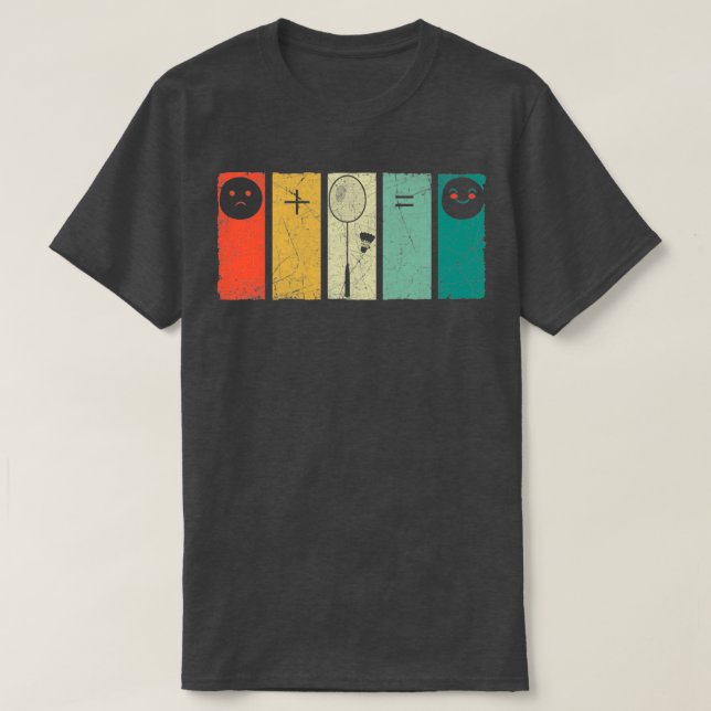 Badminton Lycklig Team Player Coach Funny T Shirt (Design framsida)