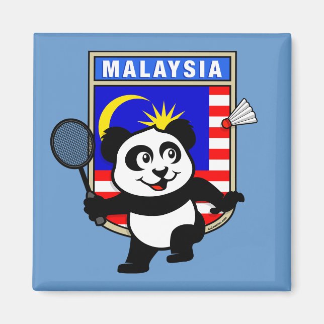Badminton Malaysia Panda Magnet (Framsidan)