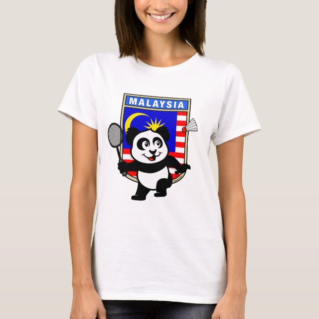 Badminton Malaysia Panda Tee Shirt (Framsida)