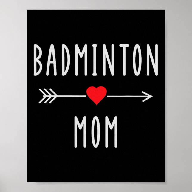 Badminton Mamma Badminton Player Mamma Gift Funny  Poster (Framsidan)