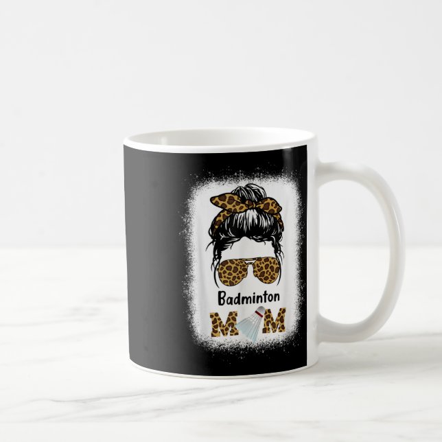 Badminton-mamma Blekad Leopardtryck Kvinnor Shuttl Kaffemugg (Höger)