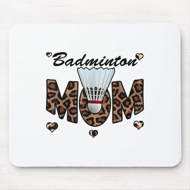 Badminton Mamma Leopard Funny Badminton Mamma Mor Musmatta (Framsidan)